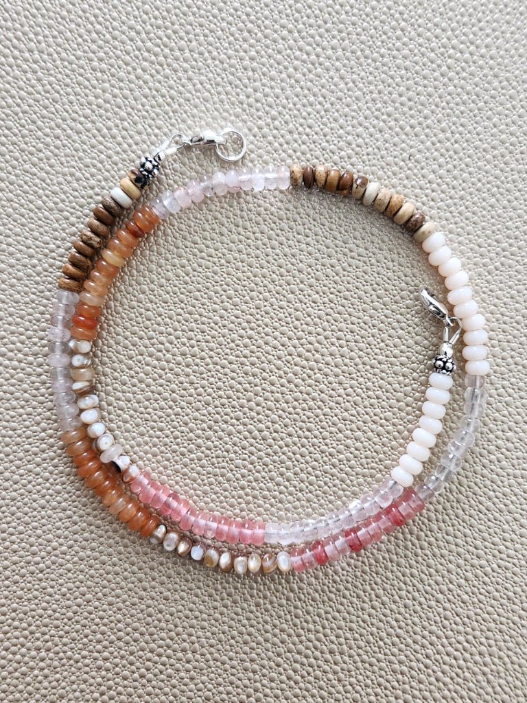 Desert Afternoon Mini-Mini Gemstone Necklace--16